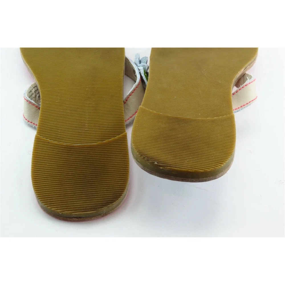 Hanna Andersson Girls Flip Flops Size‎ 34 Pink Leather Sandals Casual